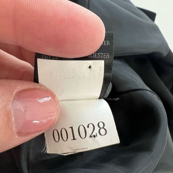 Tahari Arthur S Levine Women's Black Ruffle Collar Button Front Blazer Jacket 4P - Picture 12 of 13